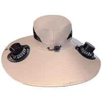 Solar Cooling Hat – Dual Fans, USB-C