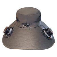 Solar Cooling Hat – Dual Fans, USB-C